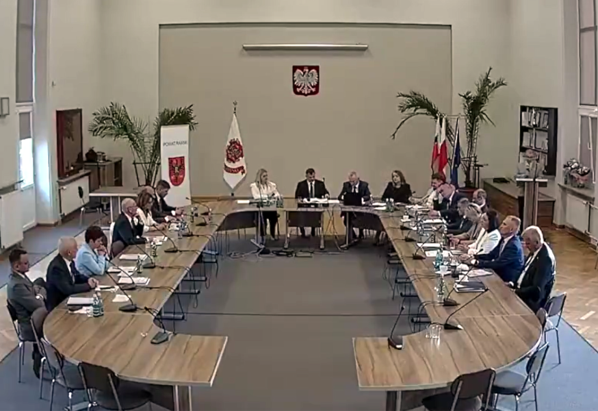 Zaproszenie na XXIV Sesję Rady Powiatu Rawskiego VII kadencji na dzień 27 czerwca 2025 r.